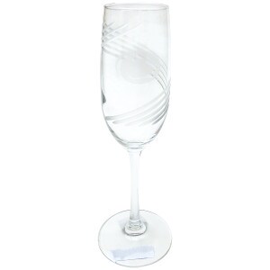 champagne flute with Penn State Athletic Logo & swirls image
